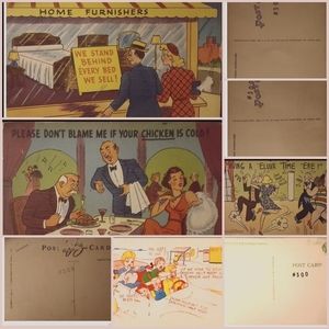 4 x mix of vintage postcards| Tichnor++